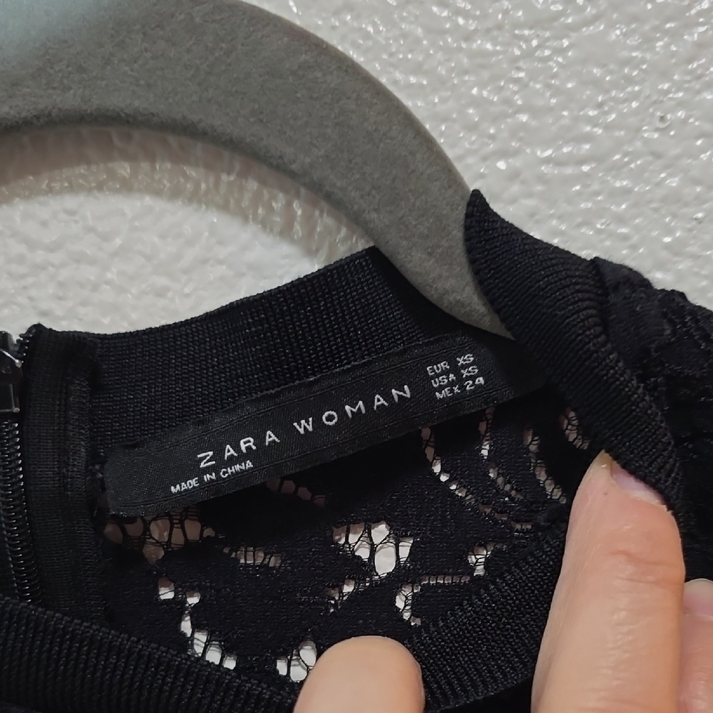 Zara Black Lace Top - Picture 2 of 6